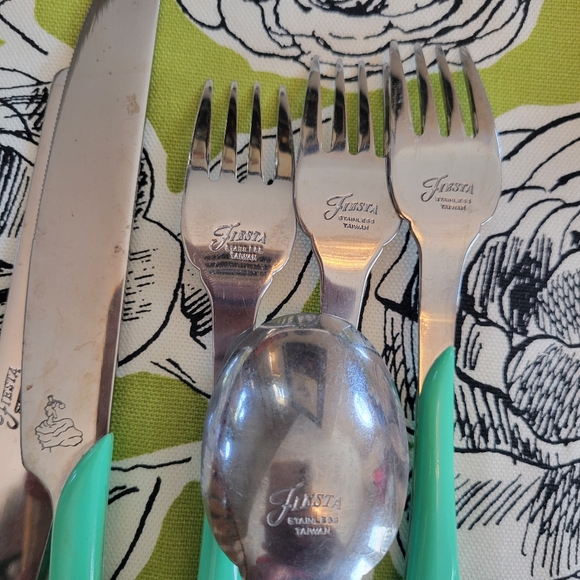 Fiesta Sea Mist Flatware ~ Swirl ~ 6 Pieces ~ Post-86 ~ Collectible - Picture 9 of 16